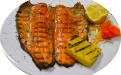 trota salmonata, proprio allevamento, fresca